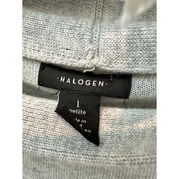 HALOGEN | Gray Mock Neck Sweater Soft Blend Cashmere | Petite Small - Picture 5 of 6